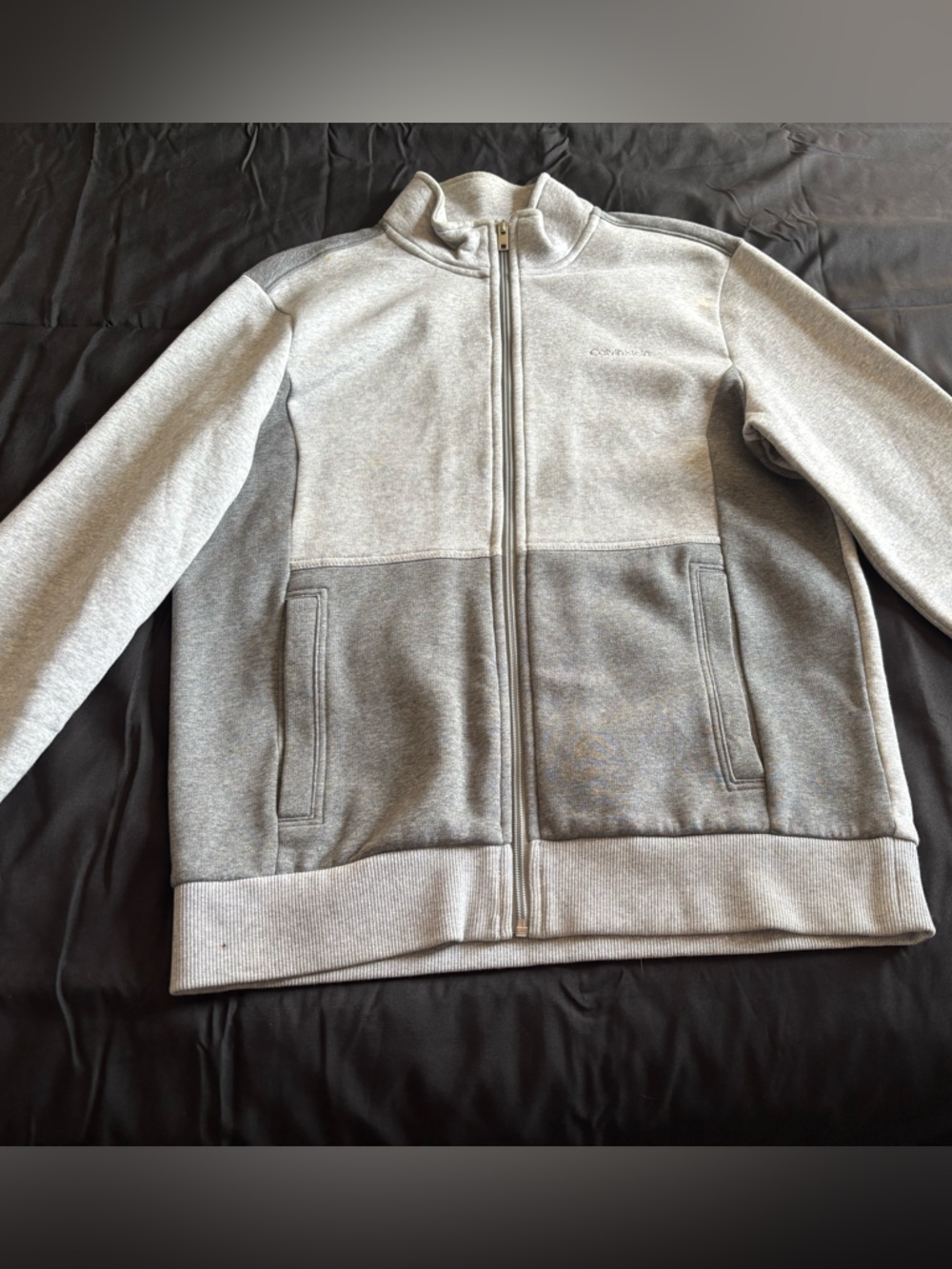 Calvin Klein Light Gray Sweatshirt with Logo Tag